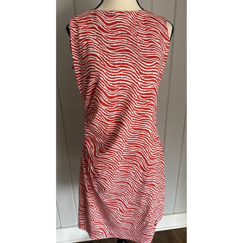 J.Mclaughlin "Sage" Stretch Dress Red White Catalina Cloth Medium Resort Travel